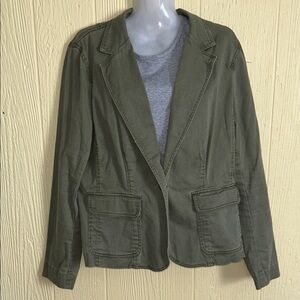 Olive Green Women's Jean Jacket